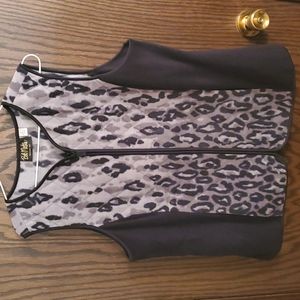 Bob Mackie black and Grey vest size large
